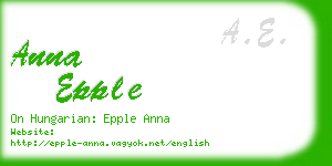 anna epple business card